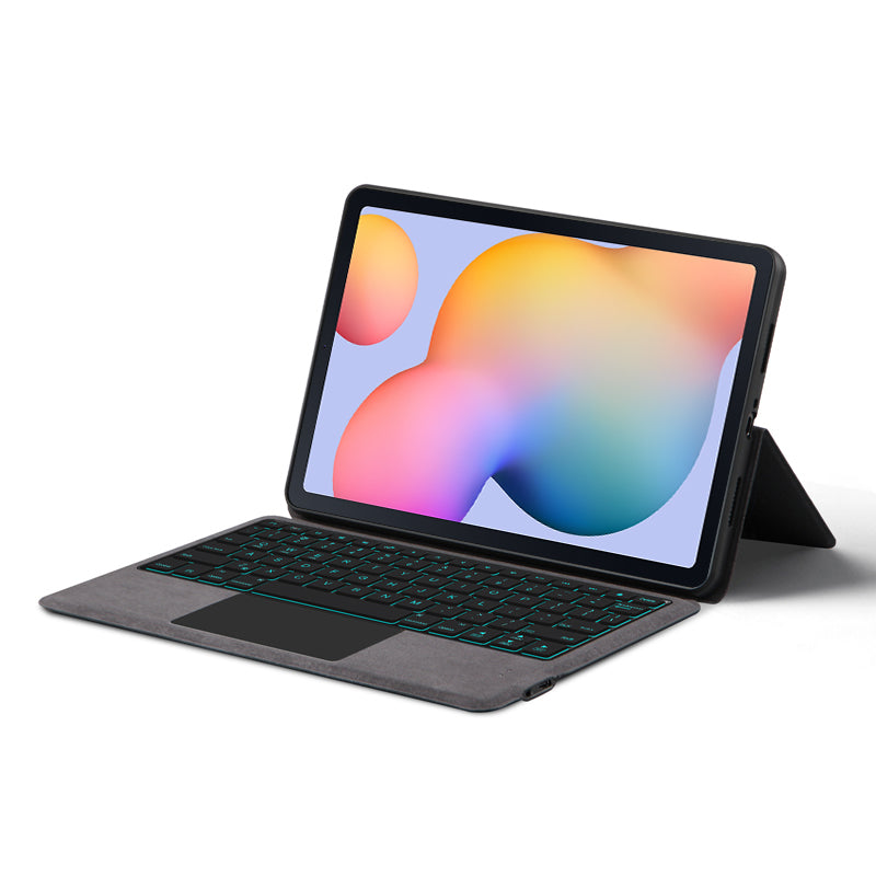 Kožené pouzdro na tablet Samsung Galaxy Tab S6 Lite s podsvícením klávesnice Bluetooth Kožené pouzdro na tablet Samsung Galaxy Tab S6 Lite s podsvícením klávesnice Bluetooth
